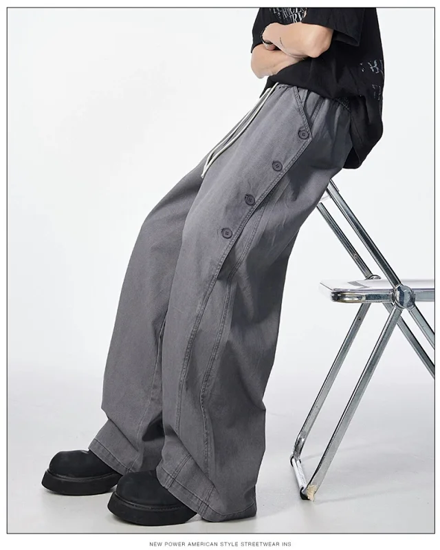 Men's BF Loose Wide-Leg Pants Detail