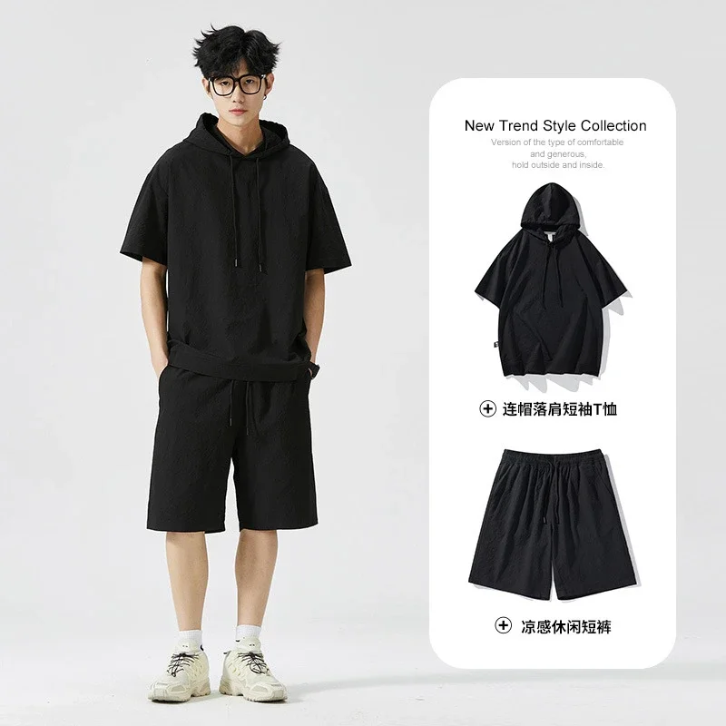 Men's Summer Hoodie & Shorts Set