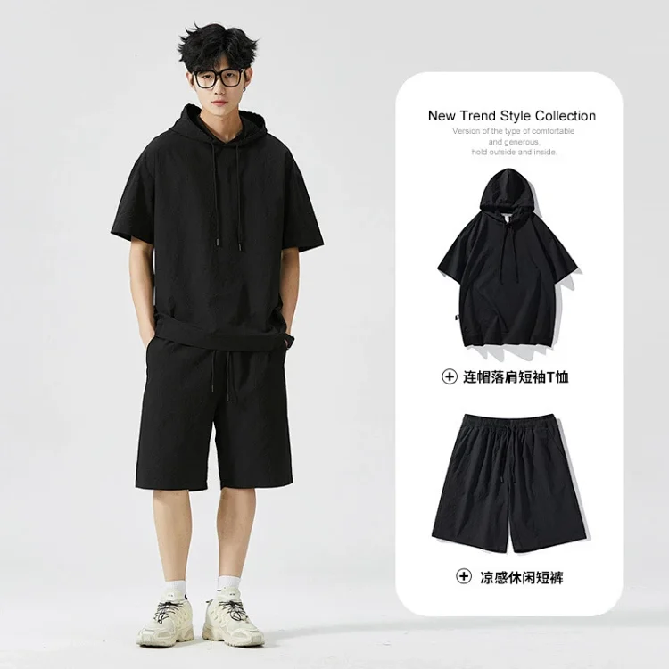 Men's Summer Hoodie & Shorts Set