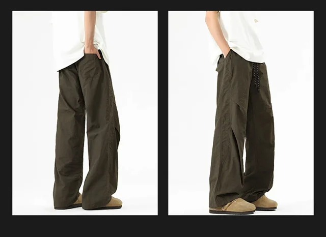 2025 Spring/Summer Men's Parachute Cargo Pants Detail