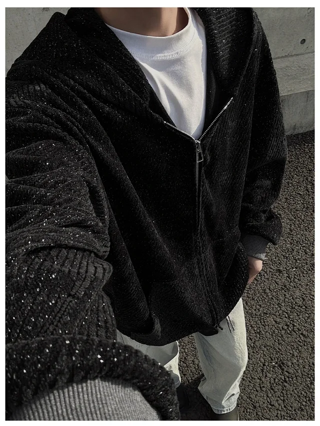 Men's Tweed Stripe Hoodie Detail