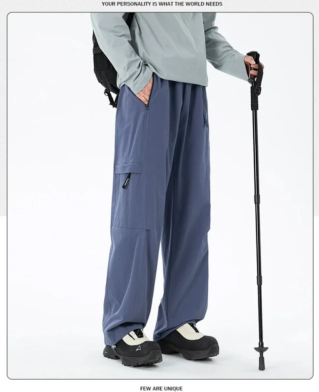 Unisex 2025 Summer Thin Loose Straight Cargo Pants Detail