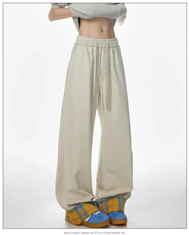 Men's Retro Loose Plaid Pants Detail