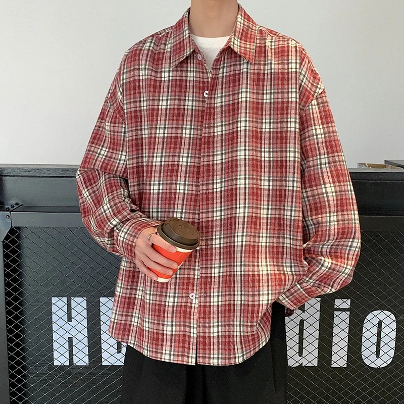 Unisex Retro Plaid Shirt Jacket