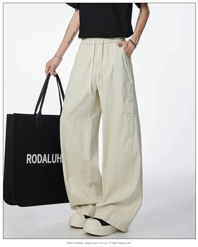 Men's BF Loose Wide-Leg Pants Detail