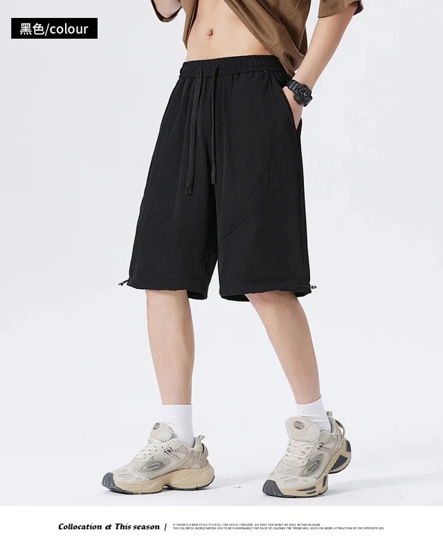 2025 Summer Men's Ice Silk Quick - Dry Shorts Detail