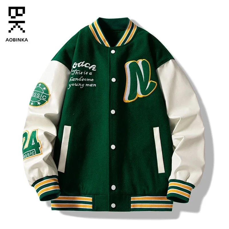 Vintage Letterman Bomber Jacket for Men