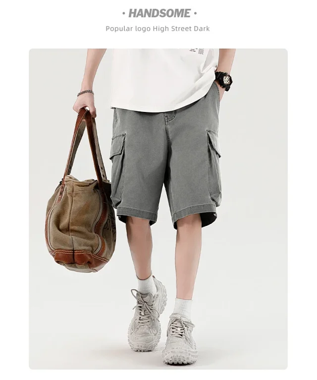 Summer Men's Denim Shorts Detail