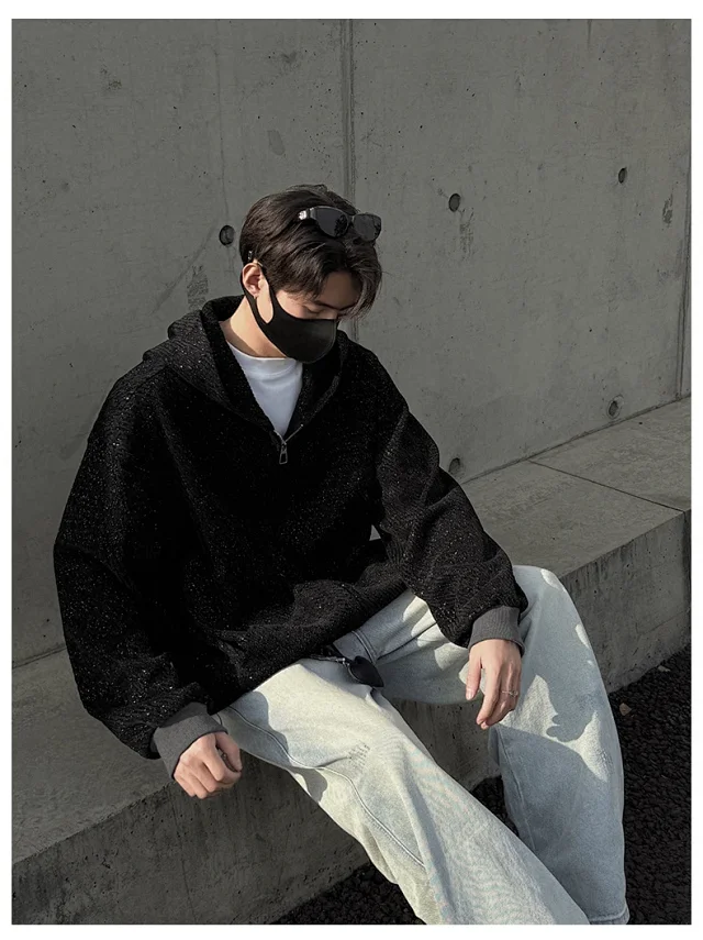 Men's Tweed Stripe Hoodie Detail