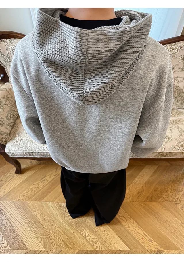 Men's Vintage Knit Hoodie Detail