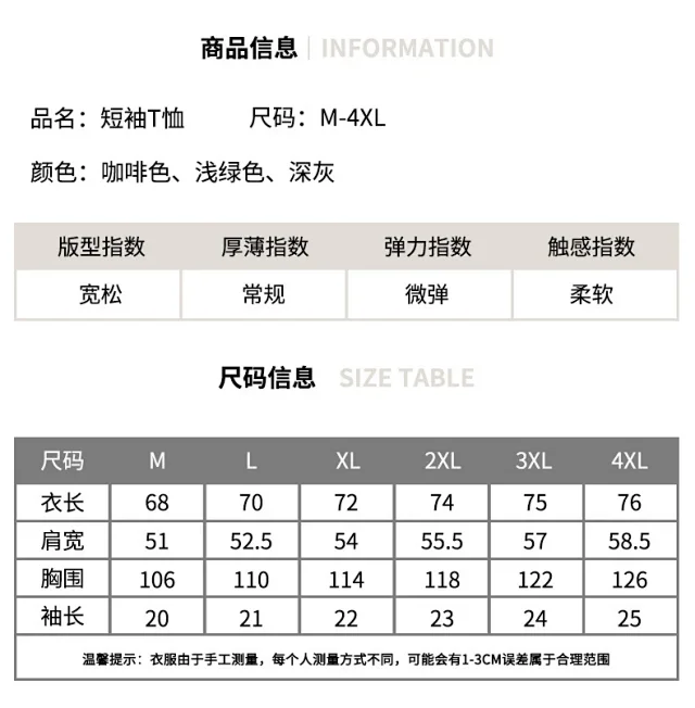 Japanese Workwear Men's T - Shirt 2025 Summer Detail
