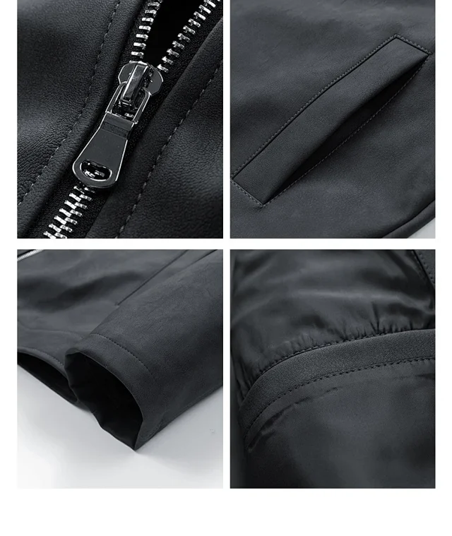 Vintage Biker Jacket for Men Detail