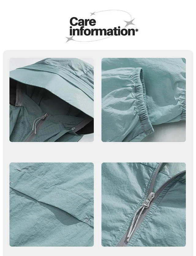 Unisex Summer UV Protection Skin Coats Detail