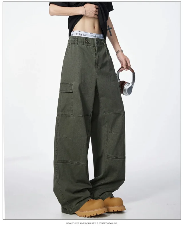 High - Street Retro Parachute Pants (Unisex) Detail