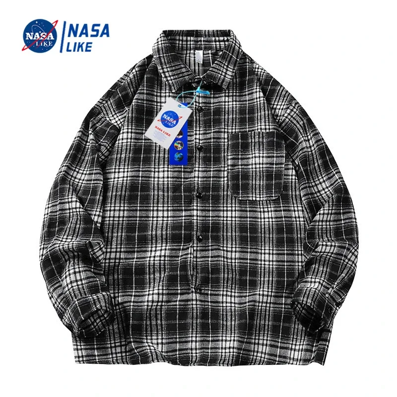 Autumn/Winter New Loose Hong Kong Style Plaid Shirt