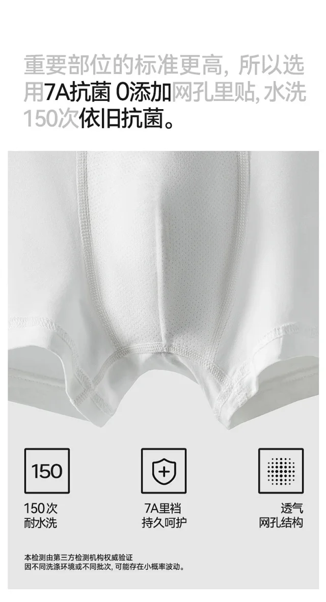 Men's 2025 Cotton Boxer Briefs Detail