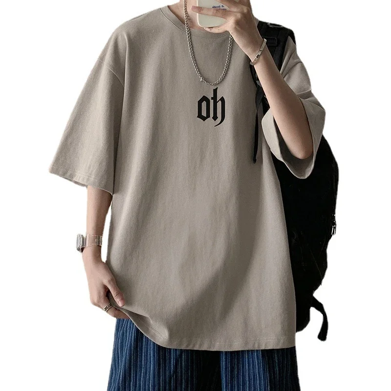 Hong Kong Style Ins  Loose Short Sleeve T-shirt