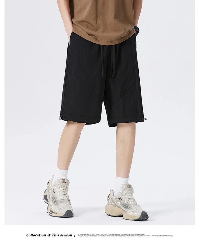 2025 Summer Men's Ice Silk Quick - Dry Shorts Detail