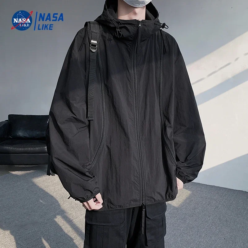 NASA Men's Zip Hooded Sun Jacket