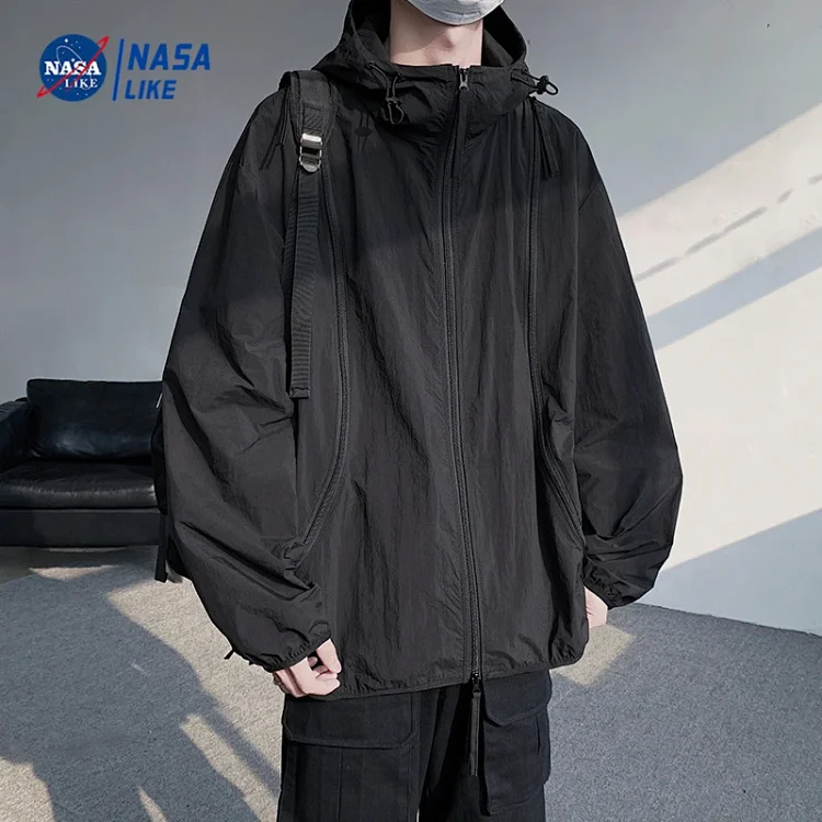 NASA Men's Zip Hooded Sun Jacket