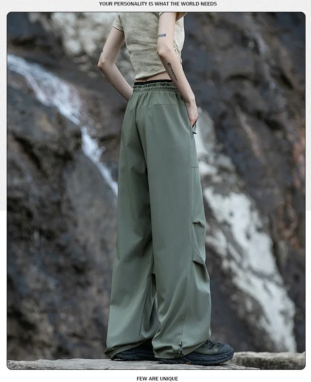 Windproof Waterproof Parachute Pants Detail