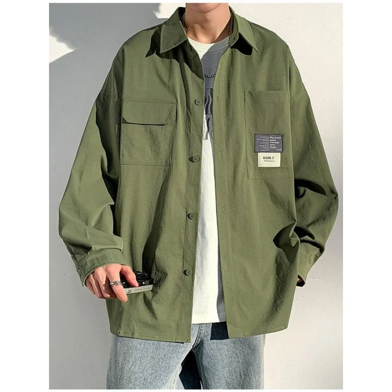 2025 Autumn Hong Kong Style Men's Workwear Shirt
