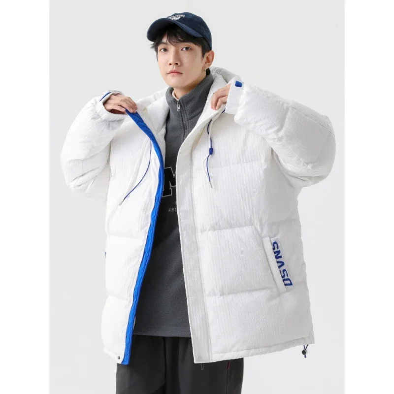 Men's Winter White Down Puffer Jacket