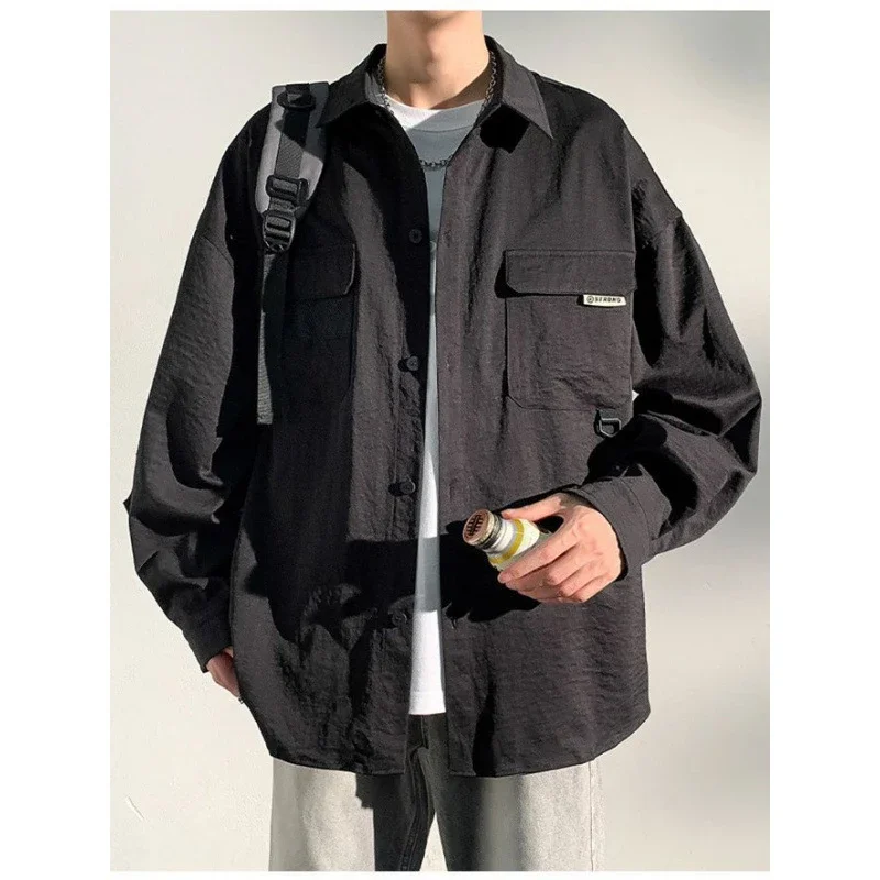 2025 Autumn Hong Kong Style Men's Workwear Shirt