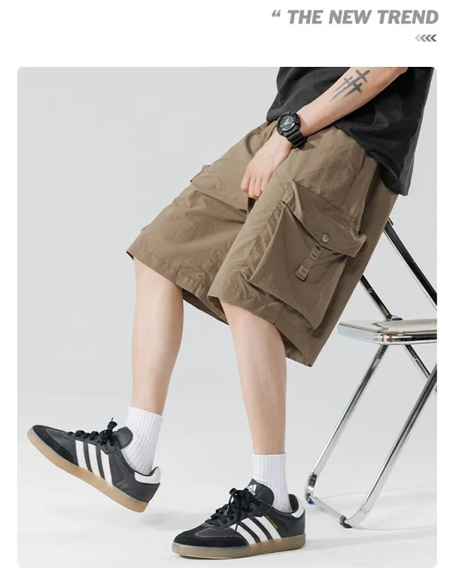Summer New 5-Point Japanese Work Shorts Detail
