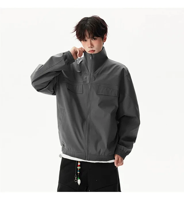 Men's Retro Work Jacket - Street Style Detail