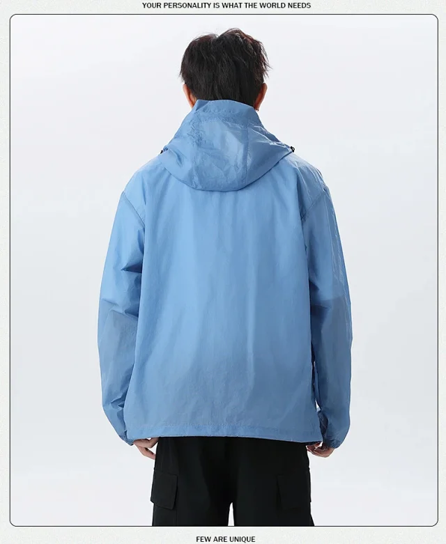 Unisex Summer UV-Resistant Hooded Skin Coat Detail