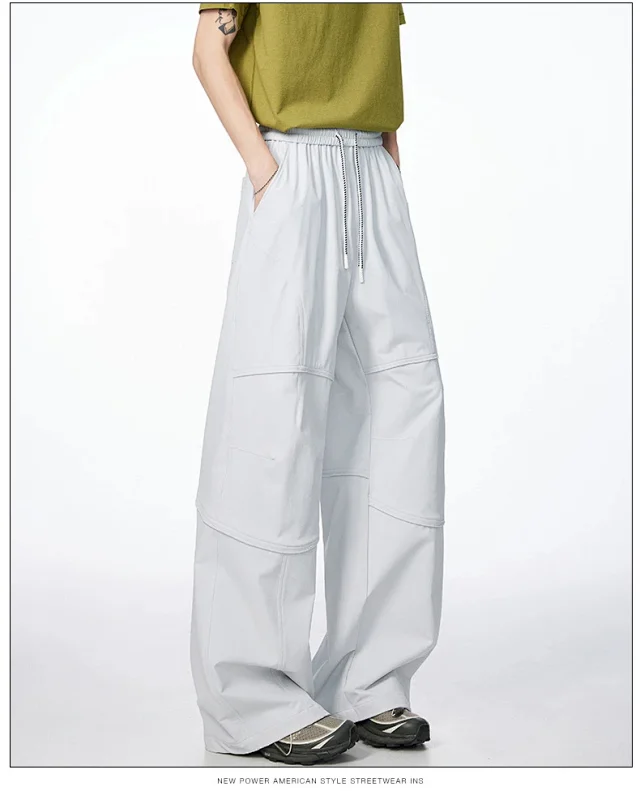 Trendy Straight Wide-Leg Pants Detail