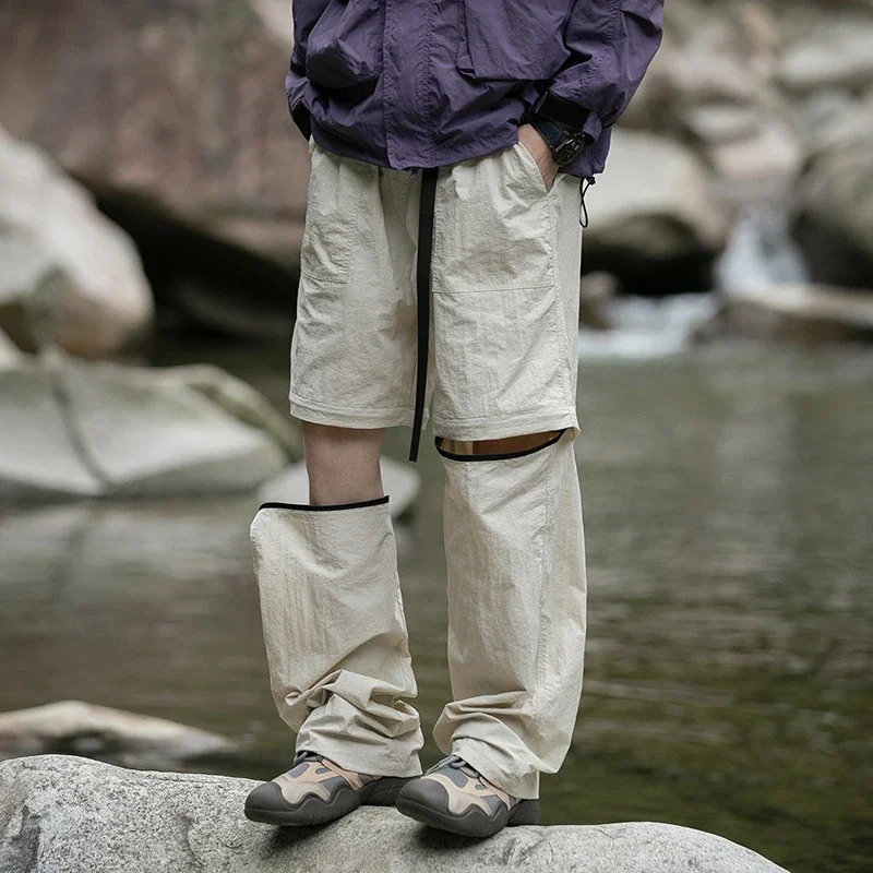 Japanese Loose Workwear Summer Wide Leg Trousers