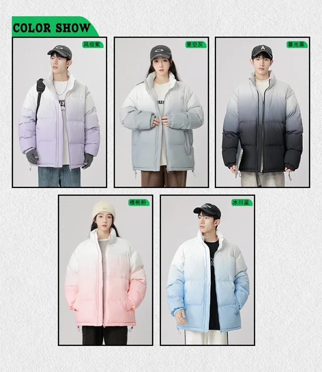 2025 Winter Men's Gradient Puffer Coat Detail