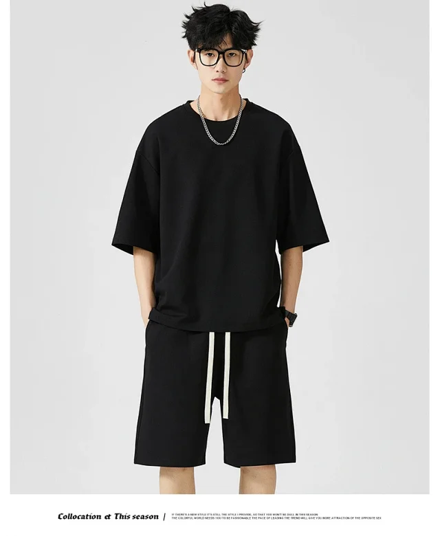 Summer Men's New Short-sleeve T-shirt Set Detail