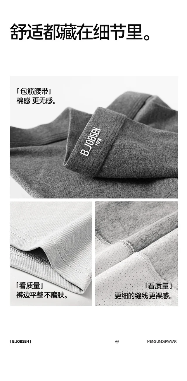 Men's Cotton A-Class Long: Anti-Chafe Detail