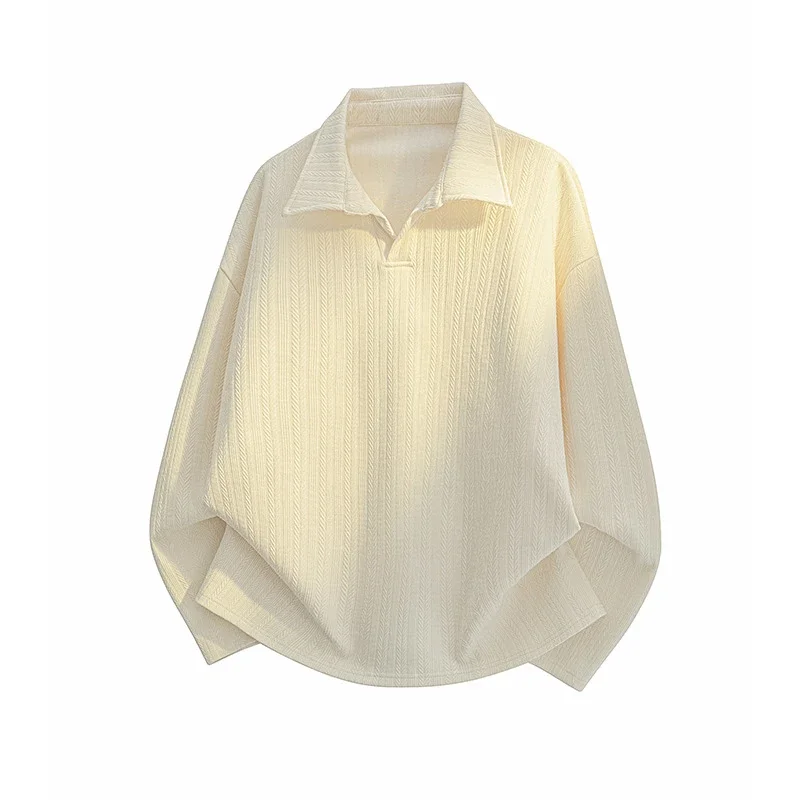 Japanese POLO Shirt New Lazy Style V-Neck Sweatshirt