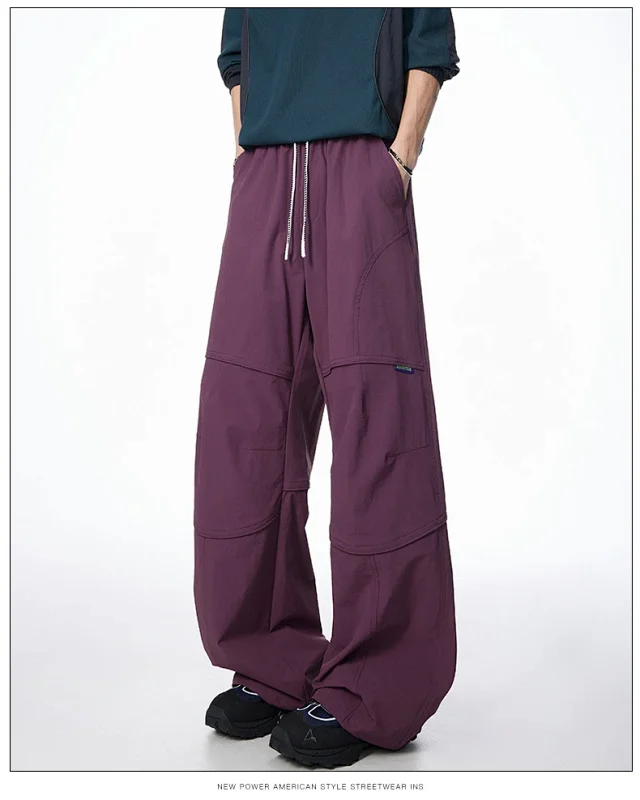 Trendy Straight Wide-Leg Pants Detail