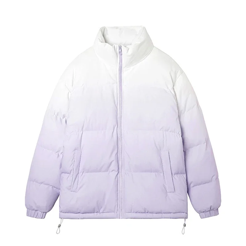 Gradient Stand-collar Men's Cotton Jacket 2025