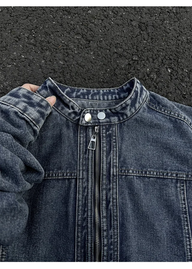 Men's Vintage Denim Jacket Detail