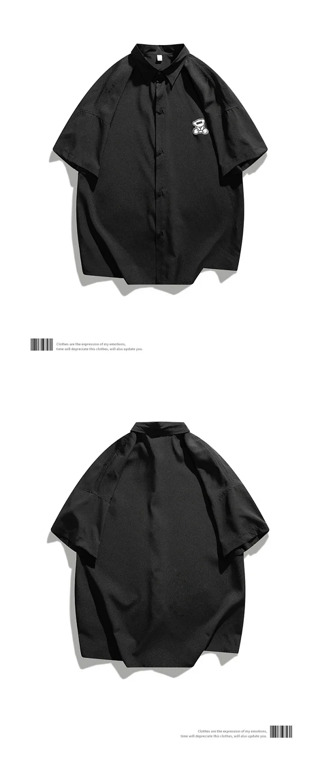 Men's Summer Ice Silk Shirt (Casual, Slim Fit, 5/8 Sleeve) Detail