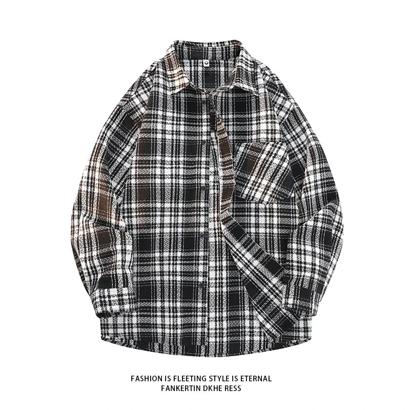 Autumn Retro Plaid Shirt