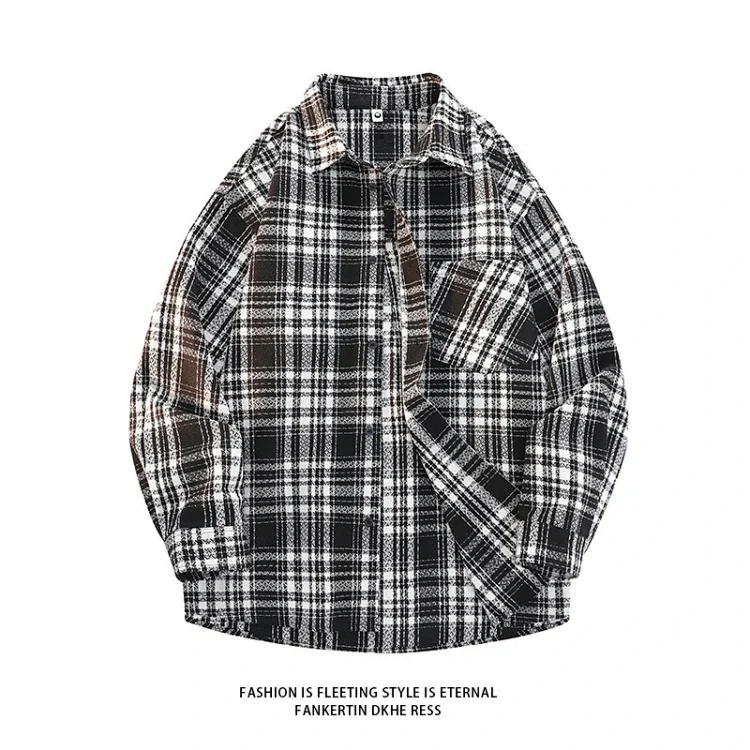 Autumn Retro Plaid Shirt