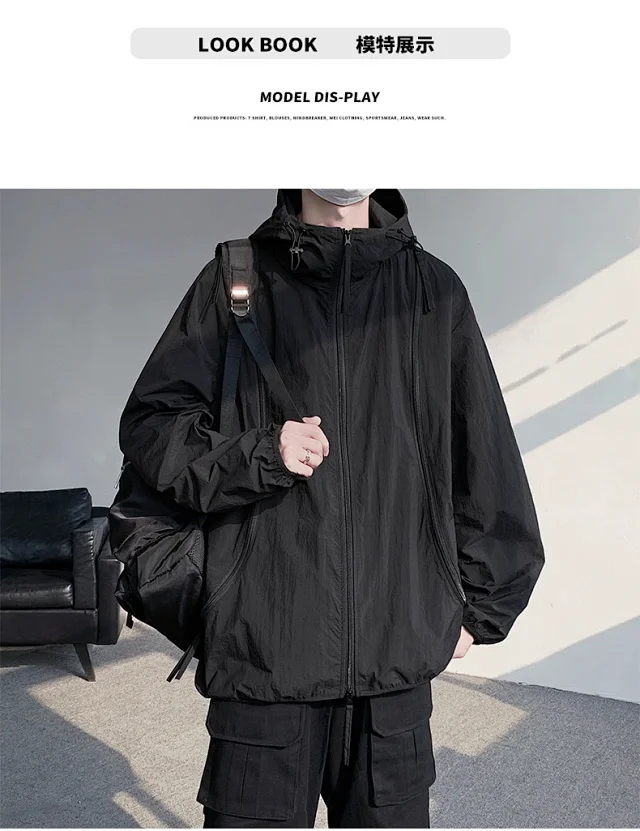 NASA Men's Zip Hooded Sun Jacket Detail