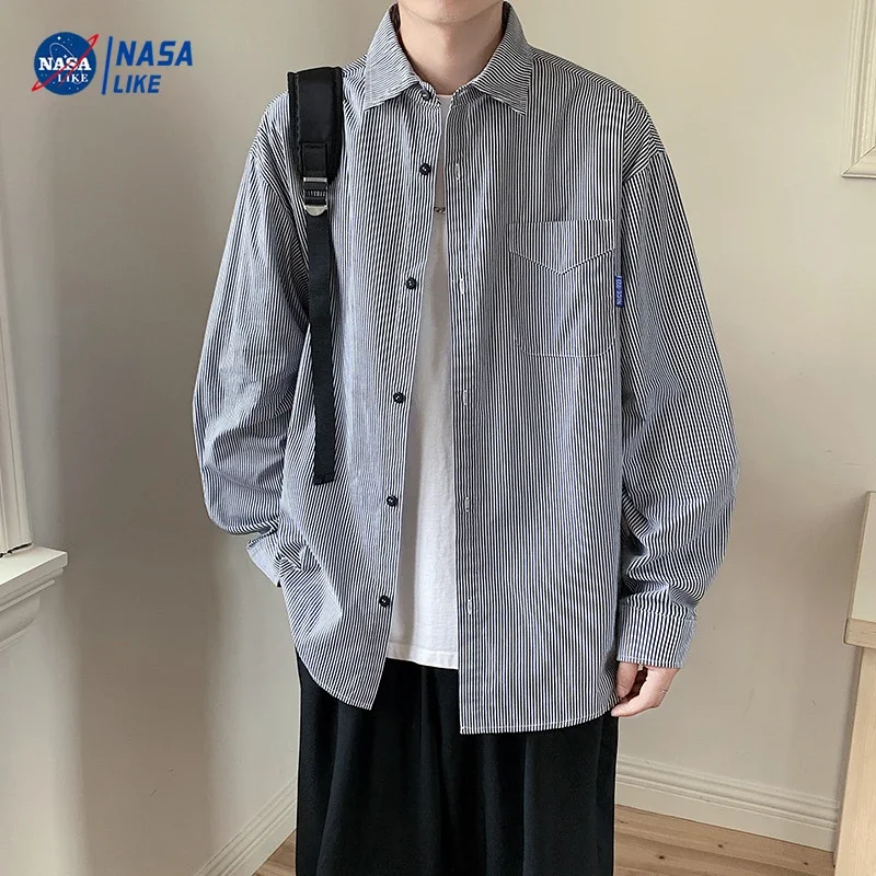 NASA Retro Striped Long-Sleeve Shirt