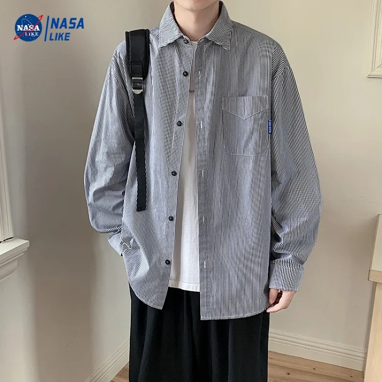 NASA Retro Striped Long-Sleeve Shirt