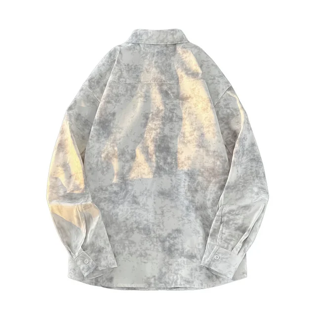 Men's Ink-dyed Loose Shirt Coat Detail