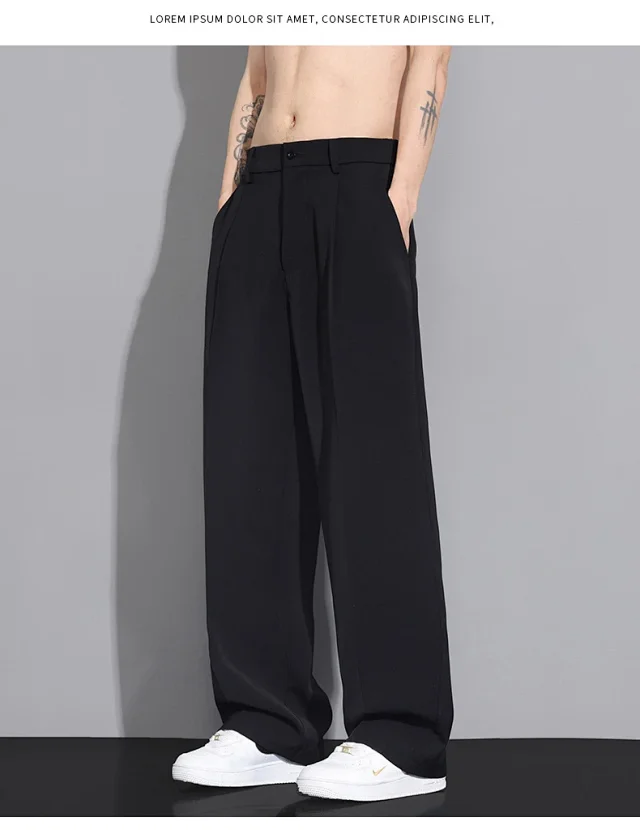 Men's Summer Ice Silk Cropped Trousers Detail