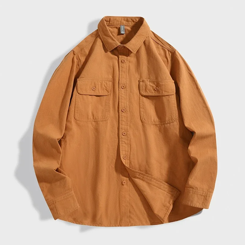 Autumn Retro Multi - Pocket Work Shirt