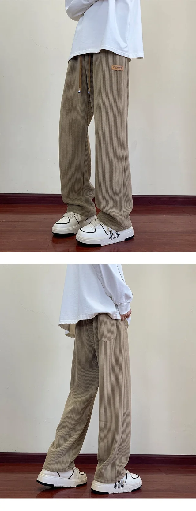 NASA Corduroy Pants: Men's Loose Straight Legs Detail